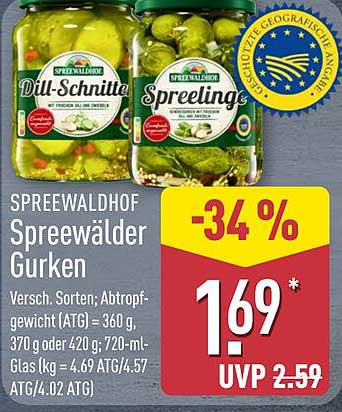 SPREEWALDHOF Spreewälder Gurken – Dill-Schnitte & Spreeleings