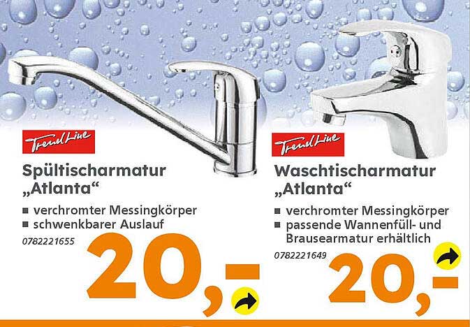 Spültischarmatur »Atlanta« und Waschbeckenarmatur »Atlanta«