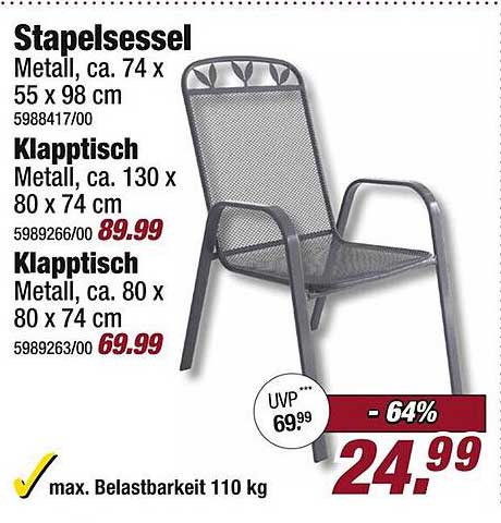 Stapelsessel und Klapptisch – der perfekte Begleiter für deinen Garten