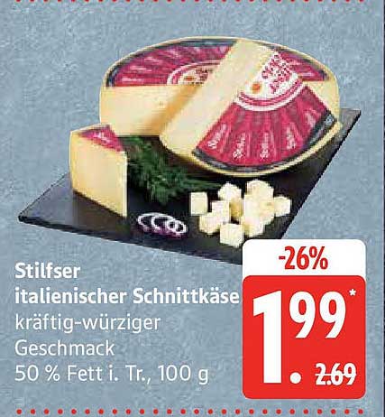 Stilfser italienischer Schnittkäse - kräftig-würziger Geschmack