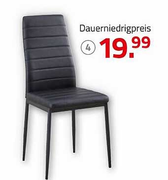 Stylischer Esszimmerstuhl in Schwarz