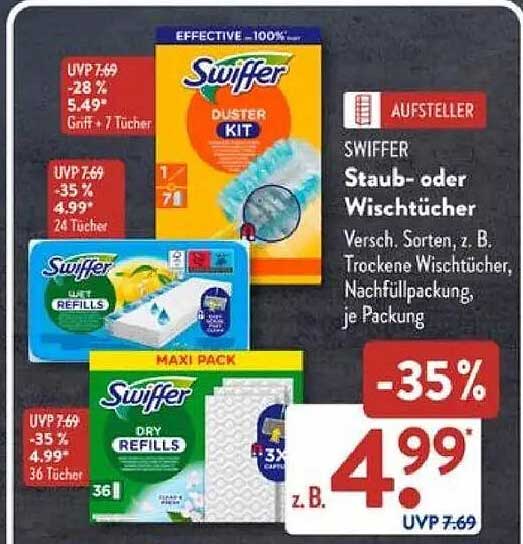 SWIFFER Staub- oder Wischtücher