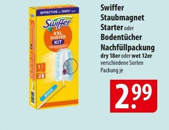 Swiffer Staubmagnet Starter oder Bodentücher Nachfüllpackung