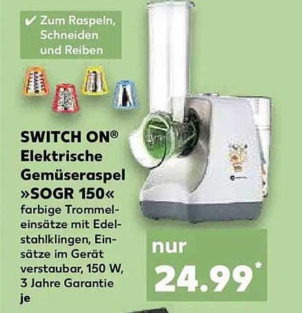 SWITCH ON® Elektrische Gemüsereibe »SOGR 150«