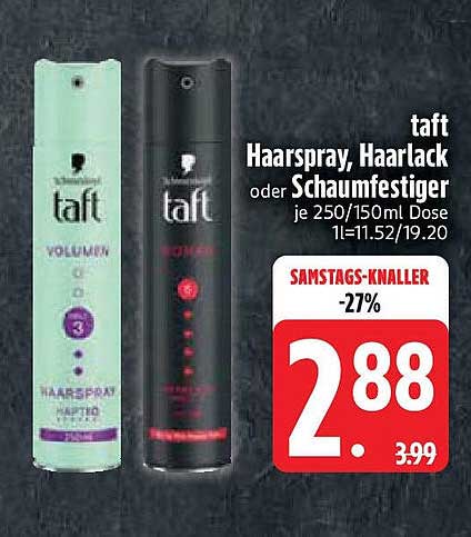 Taft Haarspray, Haarlack oder Schaumfestiger