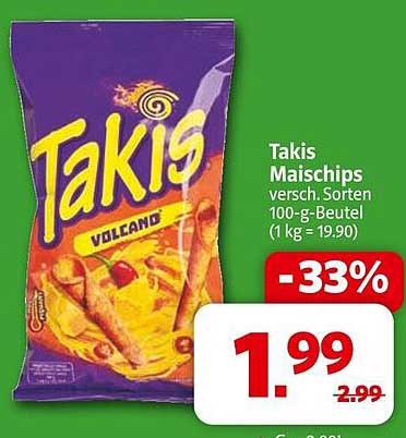 Takis Maischips verschiedene Sorten 100-g-Beutel