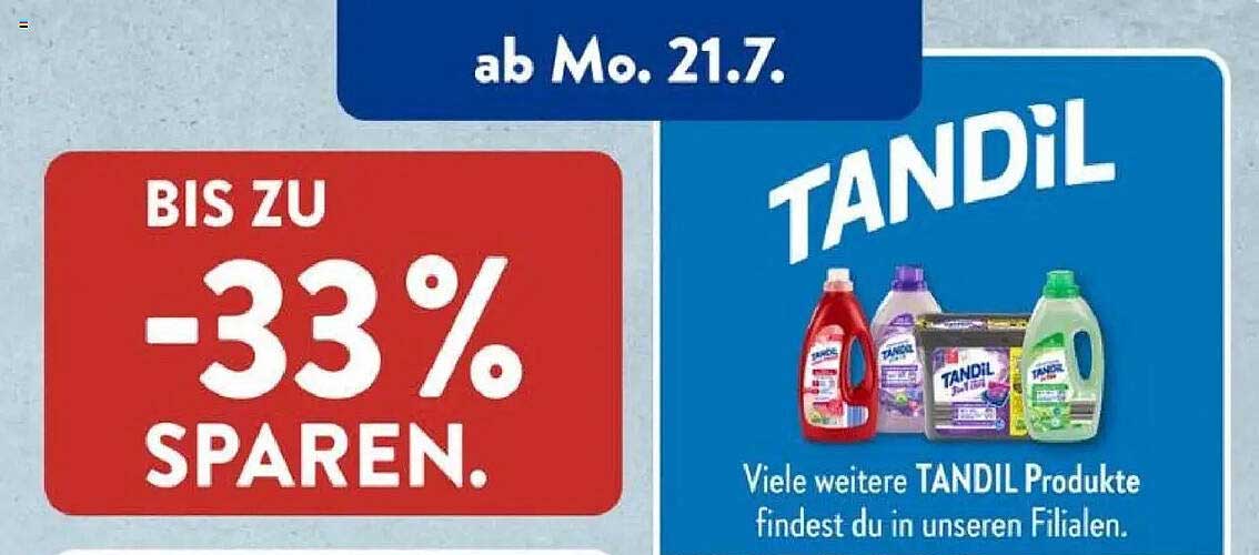 TANDIL Waschmittel - bis zu -33% sparen!