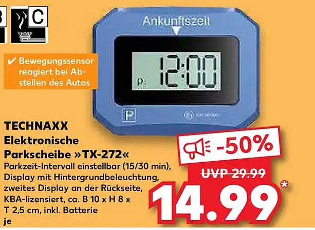 TECHNAXX Elektronische Parkscheibe »TX-272«