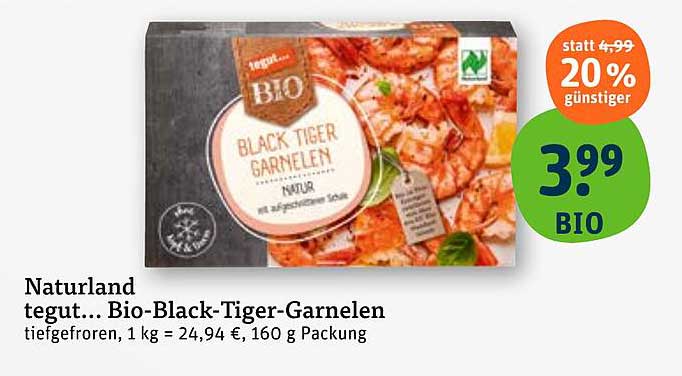 tegut... Bio-Black-Tiger-Garnelen