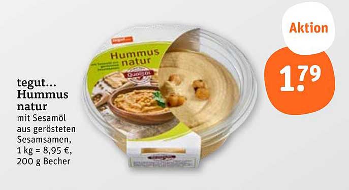 tegut... Hummus natur 200 g