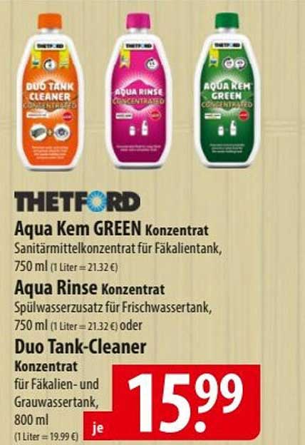THEFORD Aqua Kem GREEN Konzentration – Sanitärmittelkonzentrat für Fäkalientank