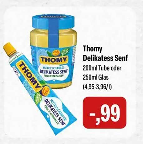 Thomy Delikatess Senf 200ml Tube oder 250ml Glas