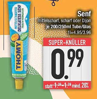 Thomy Senf - mittelscharf, scharf oder Dijon