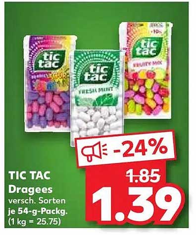 TIC TAC Dragees – vielseitiger Genuss in verschiedenen Sorten