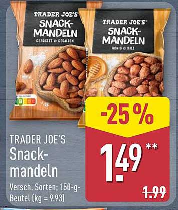 TRADER JOE'S Snack-Mandeln