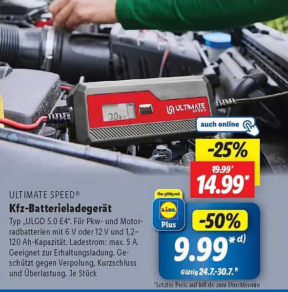 ULTIMATE SPEED® Kfz-Batterieladegerät Typ „ULGD 5.0 E4“