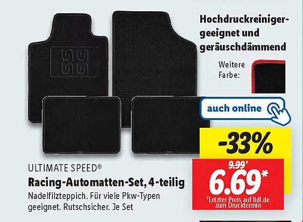 ULTIMATE SPEED® Racing-Automatten-Set, 4-teilig