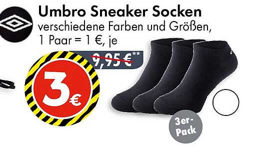 Umbro Sneaker Socken 3er-Pack