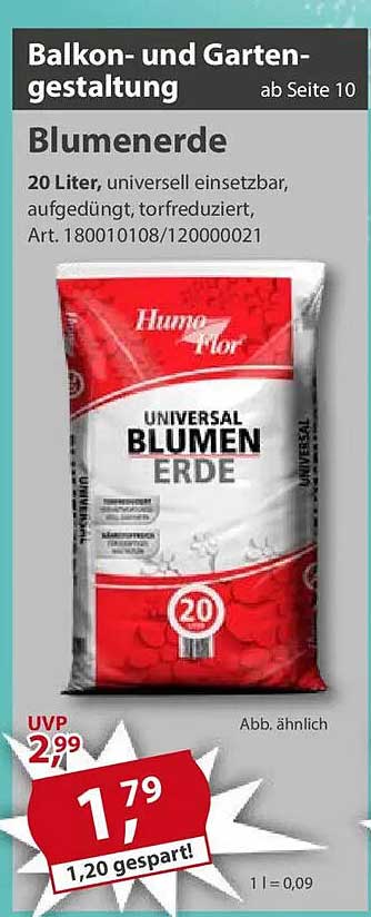 Universal Blumenerde 20 Liter