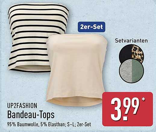 UP2FASHION Bandeau-Tops 2er-Set