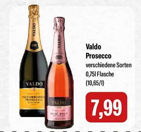 Valdo Prosecco verschiedene Sorten 0,75l Flasche (10,65€/l)