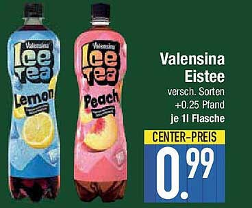 Valensina Eistee verschiedene Sorten - Lemon und Peach
