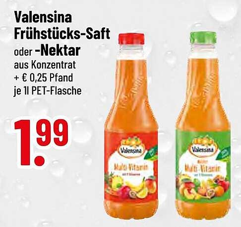 Valensina Frühstücks-Saft oder -Nektar aus Konzentrat
