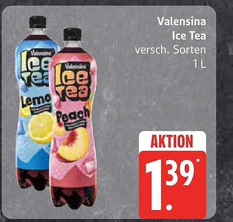 Valensina Ice Tea, verschiedene Sorten, 1 L