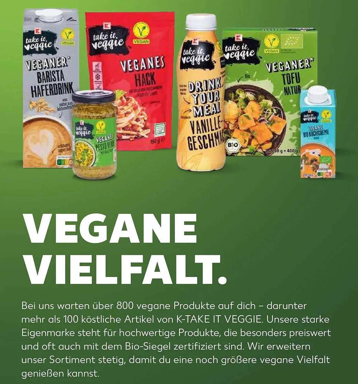 Vegane Vielfalt mit K-Take It Veggie – Über 800 Produkte!