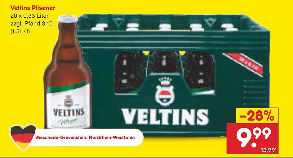 Veltins Pilsener 20 x 0,33 Liter