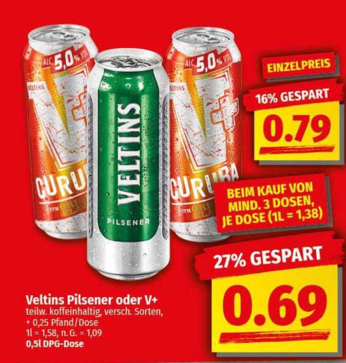 Veltins Pilsener oder V+ – Erfrischende Genussmomente