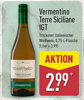 Vermentino Terre Siciliane IGT - Trockener italienischer Weißwein
