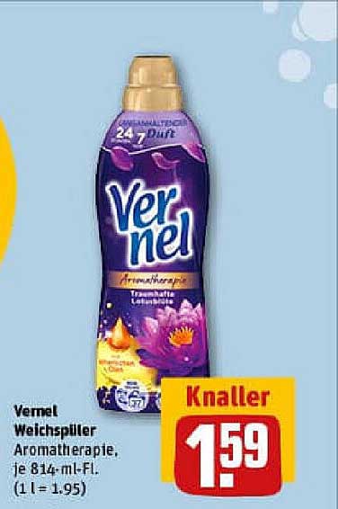 Vernel Weichspüler Aromatherapie, je 814-ml-Flasche