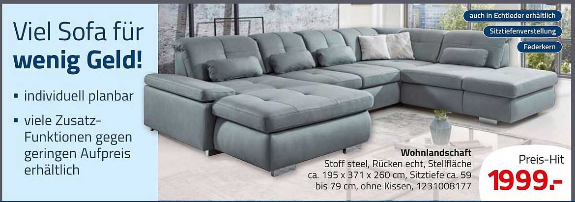 Viel Sofa für wenig Geld!
