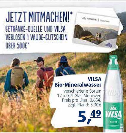 VILSA Bio-Mineralwasser 12 x 0,7 l