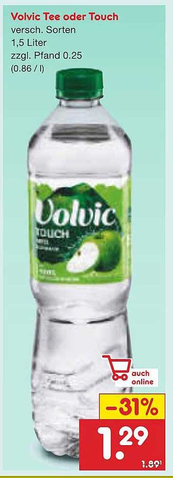 Volvic Tee oder Touch 1,5 Liter – verschiedene Sorten