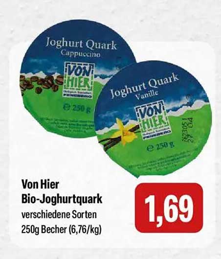 Von Hier Bio-Joghurt Quark - verschiedene Sorten 250g Becher