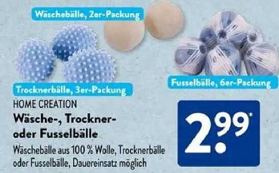 Wäsche-, Trockner- oder Fusselbälle