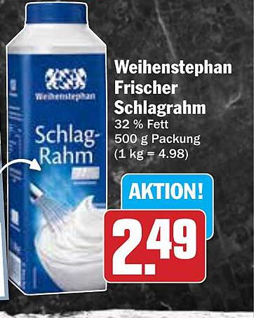 Weihenstephan Frischer Schlagrahm 500 g