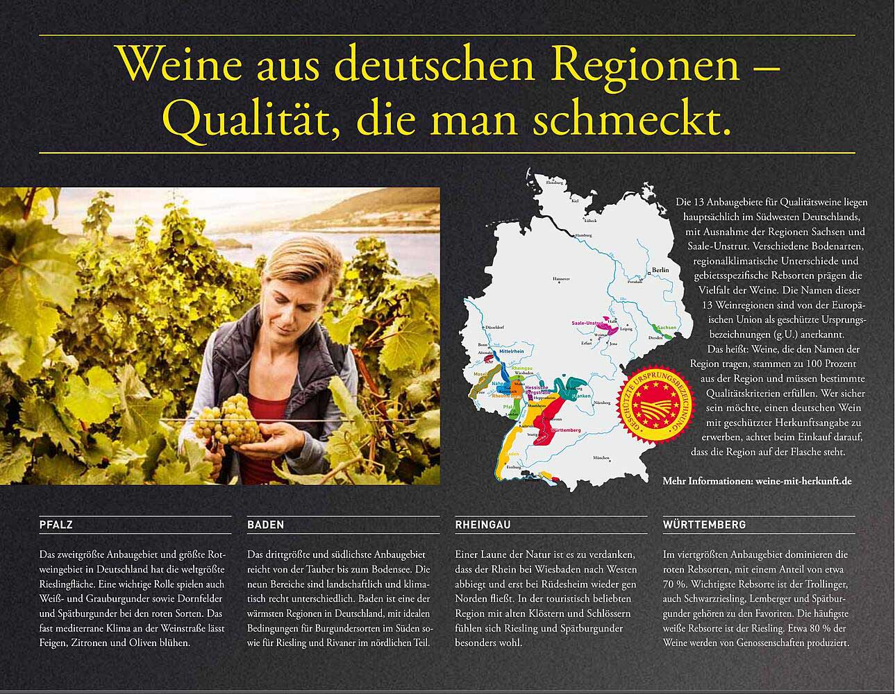 Weine aus deutschen Regionen – Qualität, die man schmeckt.