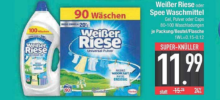 Weiße Riese oder Spee Waschmittel, Gel, Pulver oder Caps