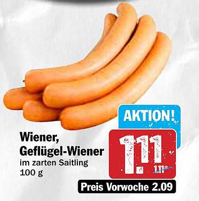 Wiener, Geflügel-Wiener im zarten Saitling 100 g
