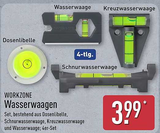 WORKZONE Wasserwaagen – 4-teiliges Set
