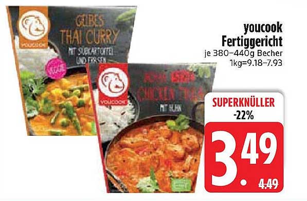 youcook Fertiggericht - Gelbes Thai Curry und andere Geschmackserlebnisse