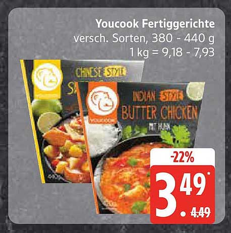 Youcook Fertiggerichte - Verschiedene Sorten, 380 - 440 g