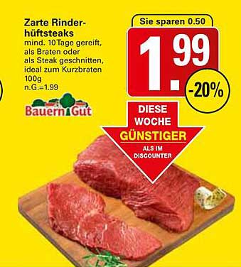 Zarte Rinderhüftsteaks