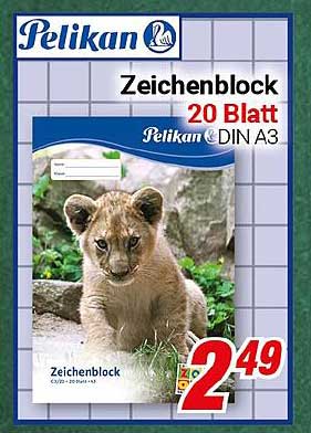 Zeichenblock 20 Blatt DIN A3 von Pelikan