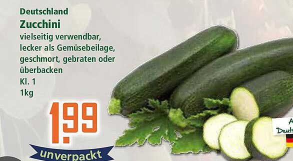 Zucchini aus Deutschland - frisch und lecker