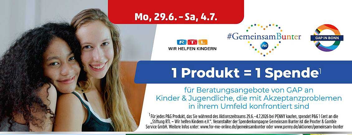 1 Produkt = 1 Spende