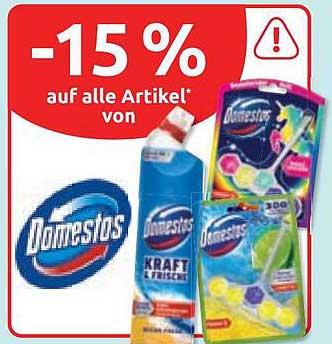 -15 % auf alle Artikel* von Domestos